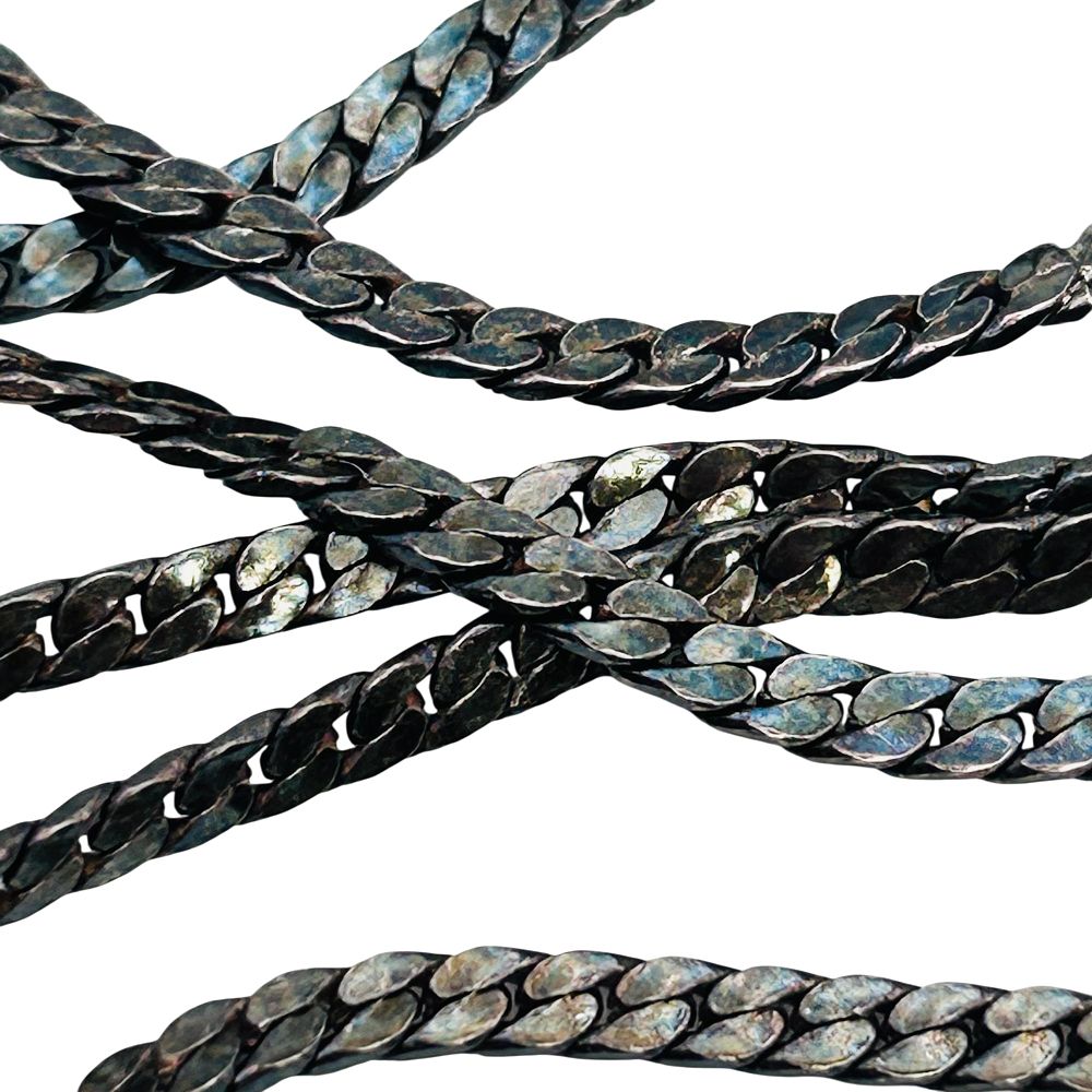 Lot 171: Sterling Serpentine Chain Necklace 10.87 G