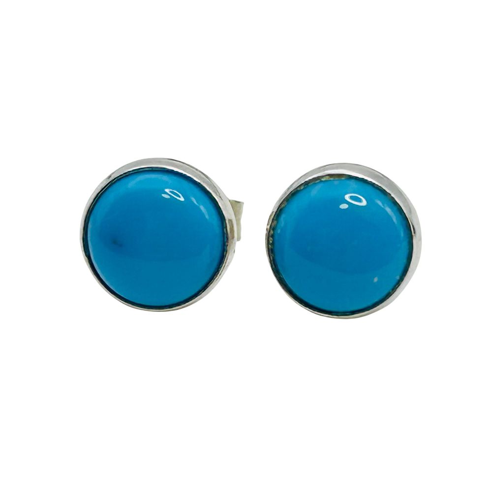 Lot 191: RGF Southwest Sterling Turquoise Study Earrings 1.02 G