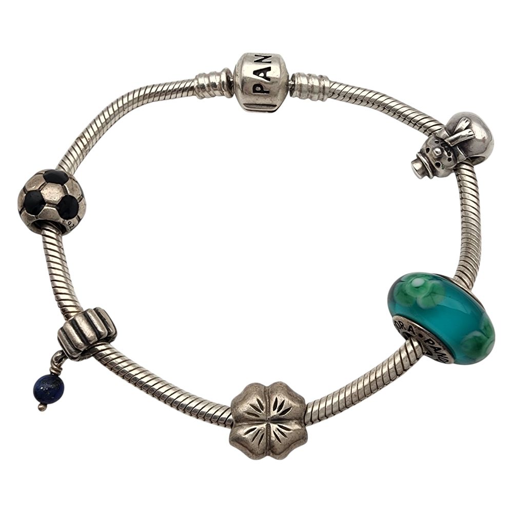 Lot 163: Pandora Sterling Silver Charm Bracelet