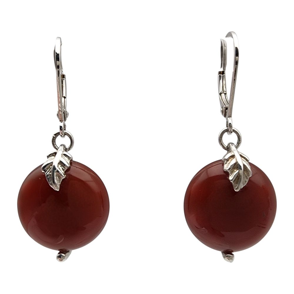 Lot 164: Sterling Silver Carnelian Earrings