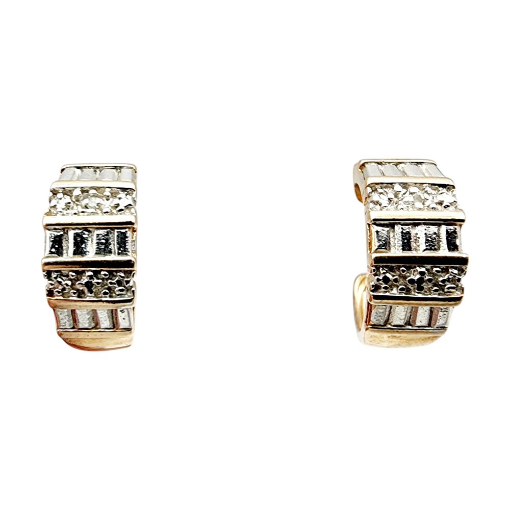 Lot 178: Gold Over Sterling Curved Earrings