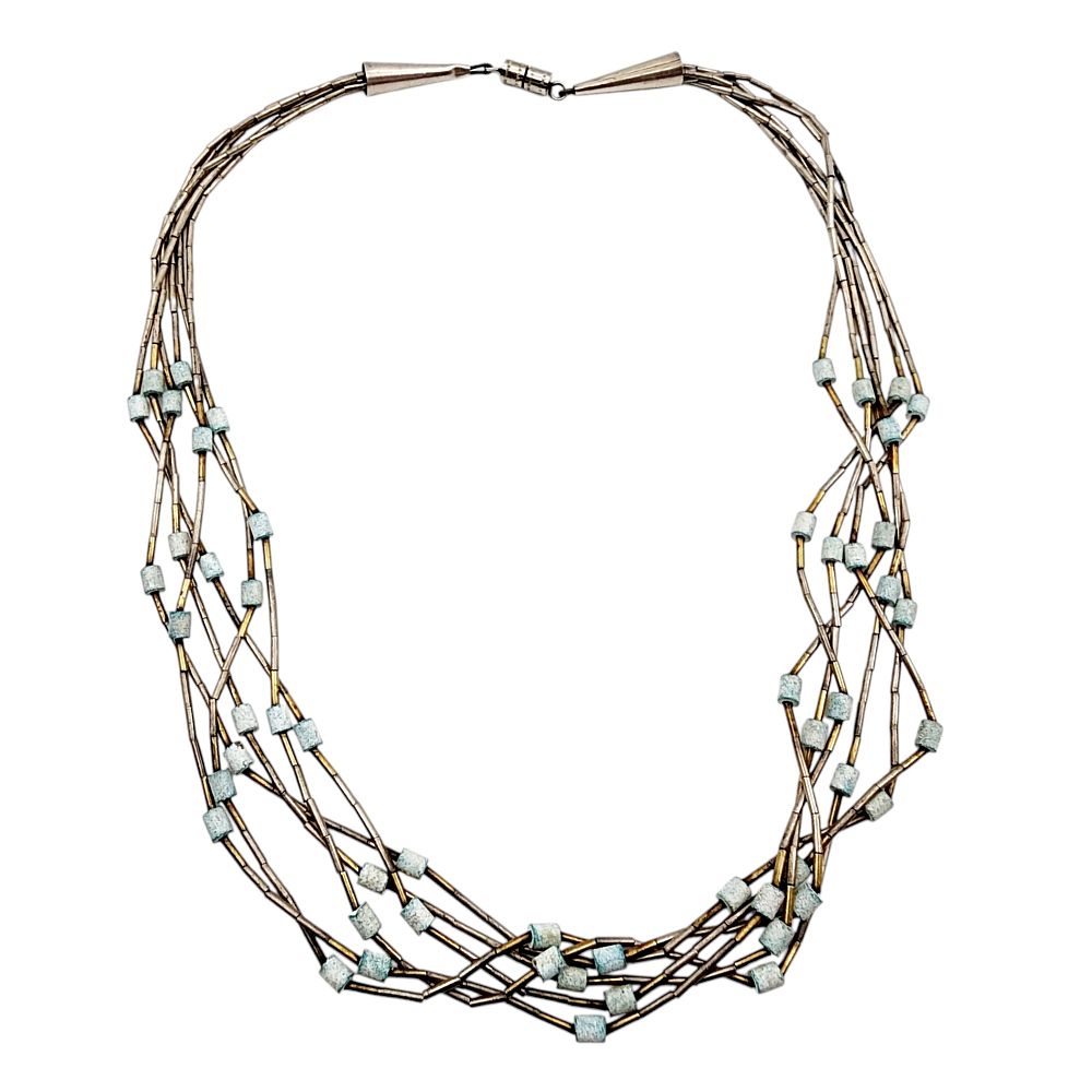 Lot 179: Vintage Sterling Liquid Silver Necklace
