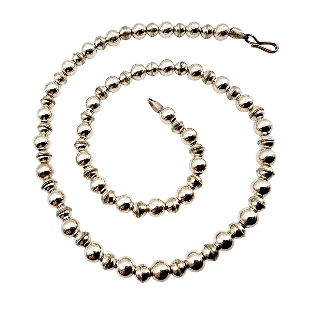 Lot 189: Sterling Silver Bead Necklace