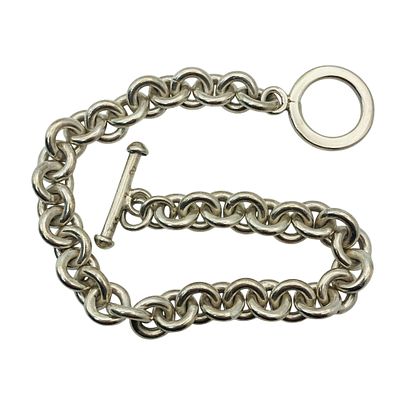 Sterling Cable Chain Toggle Bracelet, 28.58 G. Sterling cable chain toggle bracelet 28.58 g