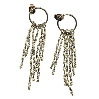 ITALY Sterling Serpentine Dangle Earrings, 3.79 G. ITALY Sterling serpentine dangle earrings 3.79 g