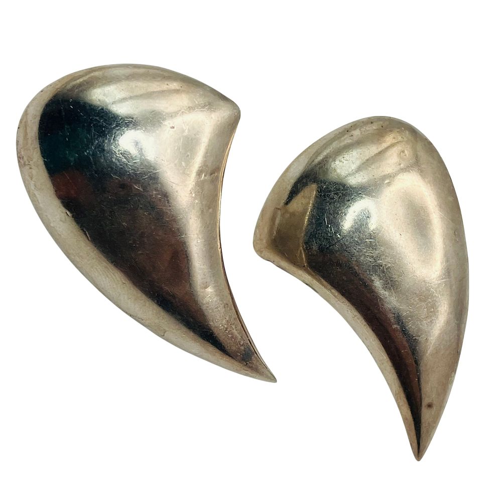 Lot 186: Sterling Unique Puffy Earrings, 8.44 G