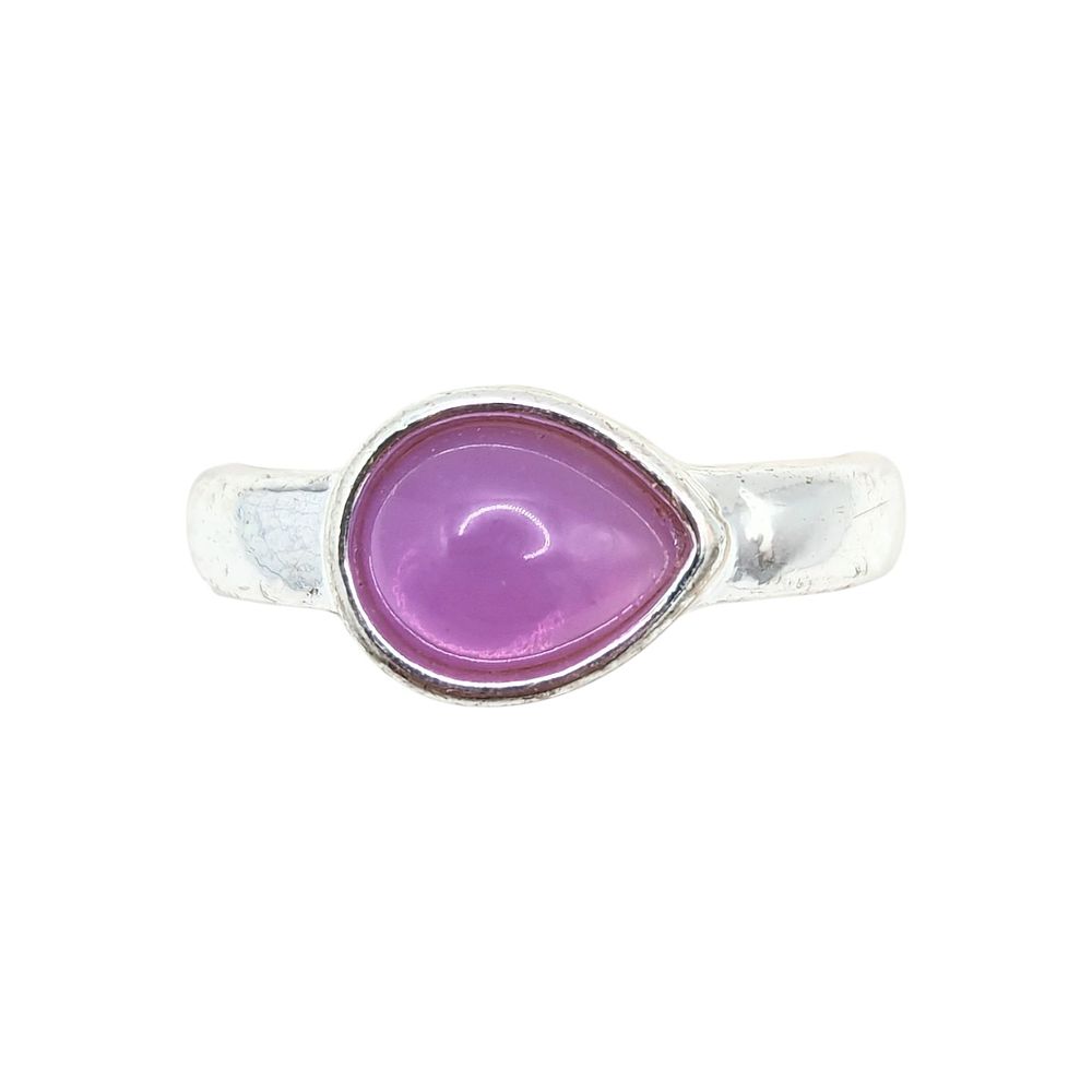 Lot 198: Sterling Purple Rhinestone Ring Size 6.25, 2.7g