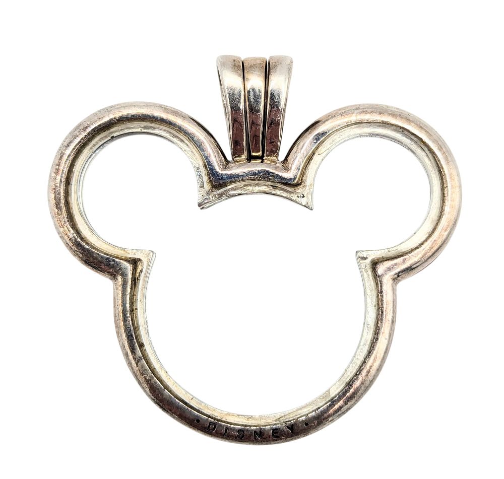 Lot 200: Pandora Disney Sterling Silver Pendant With Glass Inset , 12.13g