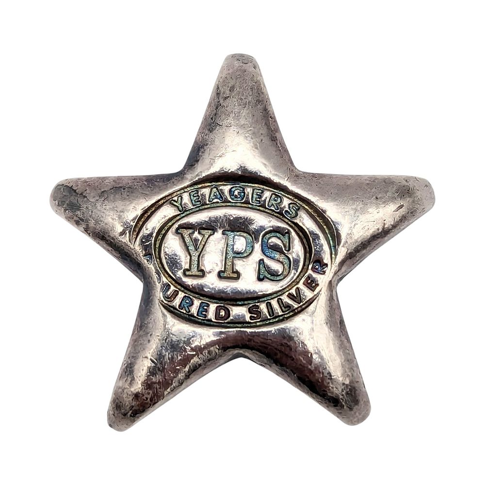 Lot 236: FS Yeager's Ured Sterling Silver .5 999 YPS Star 15.9g