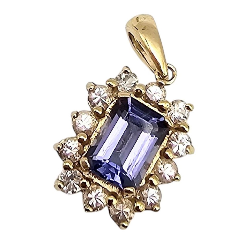 Lot 367: STS 10K Gold Tanzanite Pendant 1.7g