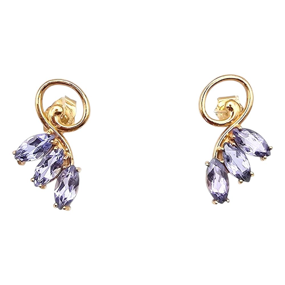Lot 373: RGL 14K Gold Tanzanite Earrings 1.8g