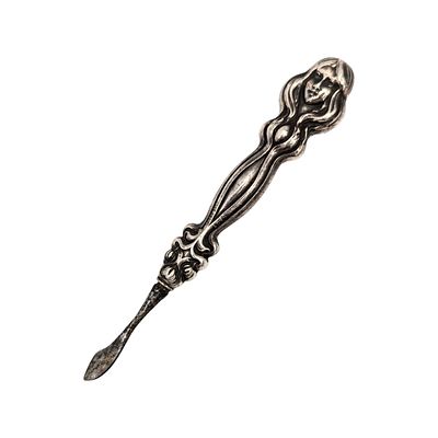 Sterling Nouveau Nail Scraper with Female Figure Handle 17.2g
