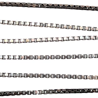 Sterling Italy Box Chain Necklace with Lobster Clasp 3.23g