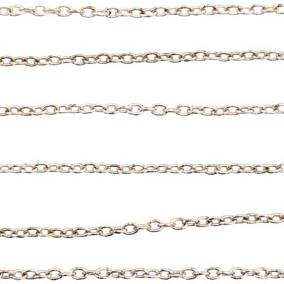 Sterling, Italy, Fine Cable Link Chain Necklace .88g