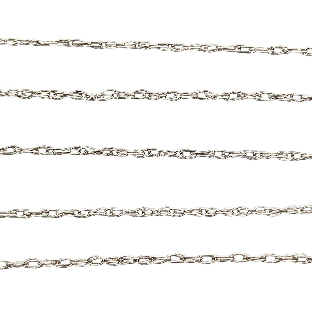 Lot 207: Sterling Rope Chain Necklace with Spring Ring Clasp, .54g
