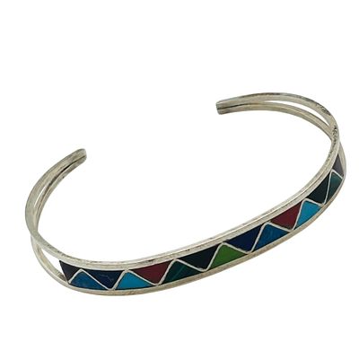 Roger Morgan Navajo Multi-stone Cuff Bracelet. Roger Morgan Navajo malachite turq coral lapis 