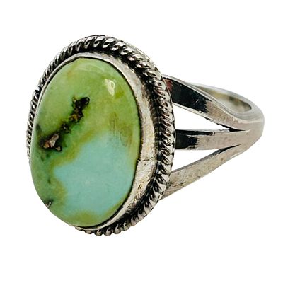 Judy Largo Navajo Sterling Sonoran Gold Ring Sz.9. Judy Largo Navajo Sterling Sonoran Gold 