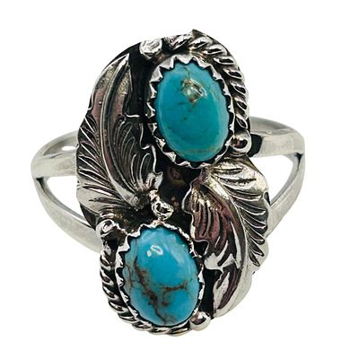 Annette Martinez Navajo Sterling Kingman Turquoise Ring Sz. 8.5 4.1 grams