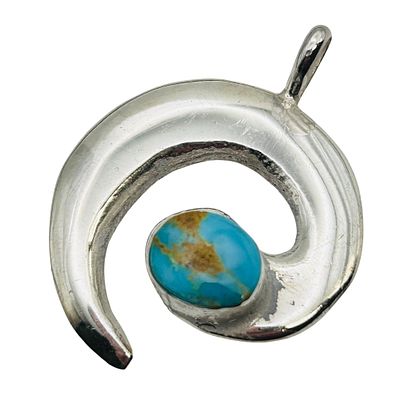 Joseph Martinz Sterling Turquoise Swirl Pendant. Joseph Martinz Sterling turquoise swirl pendant 