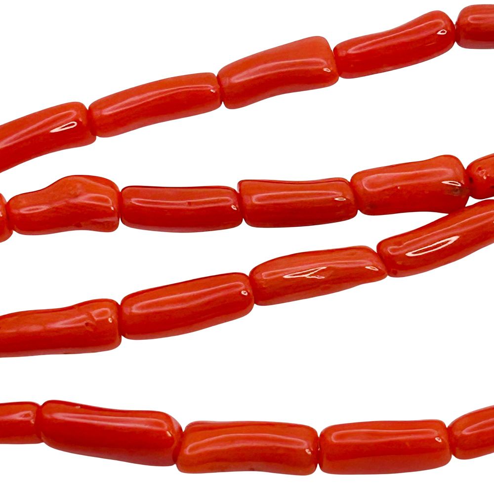 Lot 293: Theresa Skeets Navajo Sterling Red Coral Handstrung Necklace