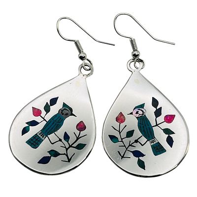 Raymond Boyd Navajo Sterling Hummingbird Earrings. Raymond Boyd Navajo Sterling Hummingbird 