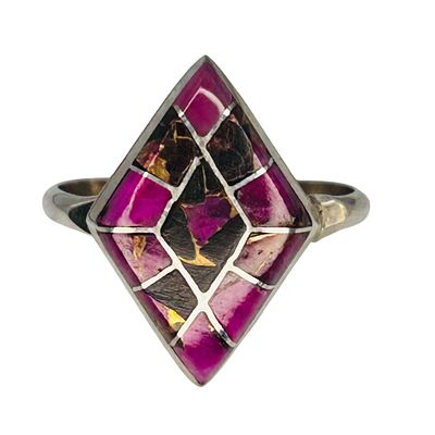 Constance Aepaloose Native Sterling Multi Color Ring SZ.7 2.29 grams