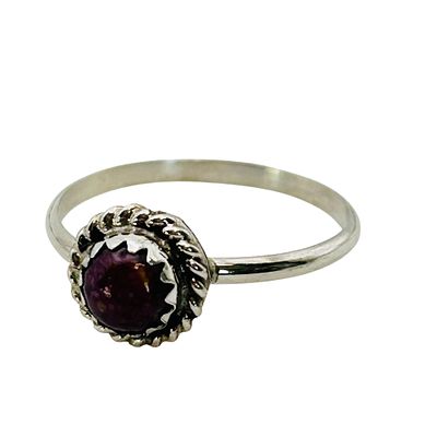 Esther White Navajo Sterling Spiny Oyster Ring SZ. 6.5 1.08. Grams