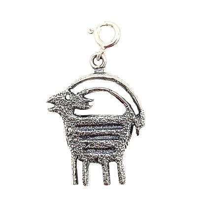 Navajo Sterling Silver Antelope Charm. Navajo Sterling Silver Antelope Symbol Charm 3.6g