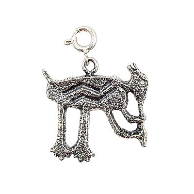 Navajo Signed Sterling Silver Horse Kokopelli Charm. Navajo Signed Sterling USA Pictograph 