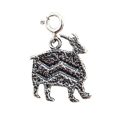 Native Made Signed Sterling Silver Armadillo Symbol Charm 3g