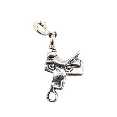 Native Made Sterling Silver Saddle Charm. Measures 3.7g