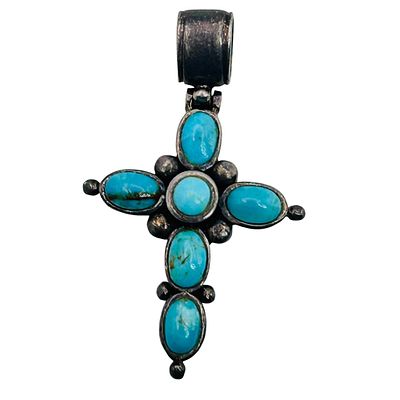 SE Sterling Turquoise Cross pendant. SE Sterling Turquoise cross pendant. 3.8g