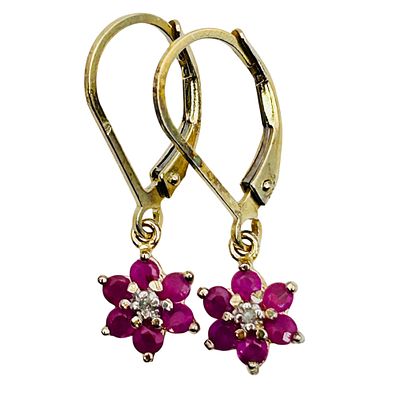 PAJ Sterling Pink Topaz Flower Jacket Earrings. PAJ Sterling Pink Topaz flower jacket earrings 1.6g