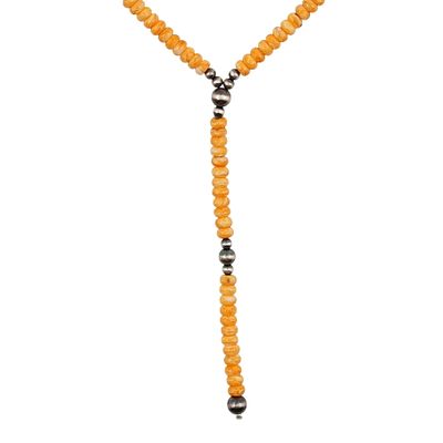 Navajo Sterling Spiny Oyster Necklace 29.5g