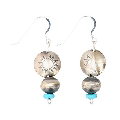 Tylena Nez Navajo Sterling Turquoise Earrings 5.5g