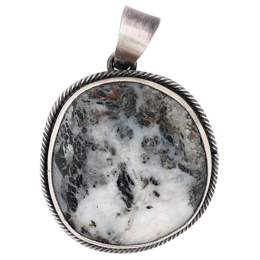 Lot 154: Scott Skeets Navajo Sterling White Buffalo Pendant