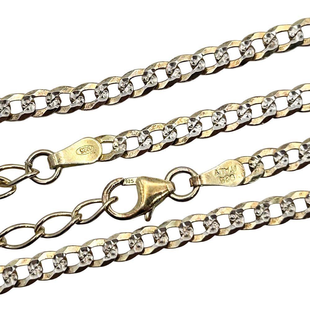 Lot 184: AV Italy Sterling Curb Chain Necklace