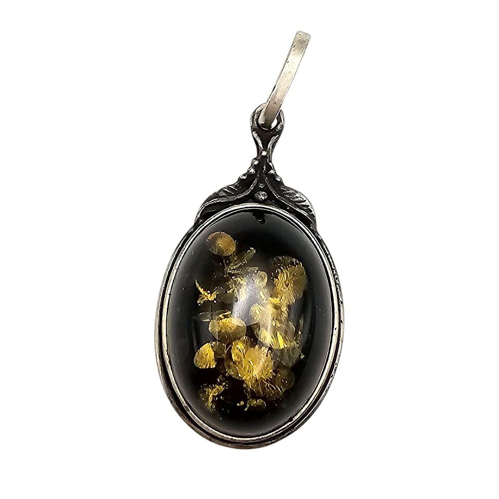 Lot 248: Amber Sterling Silver Pendant 4 G