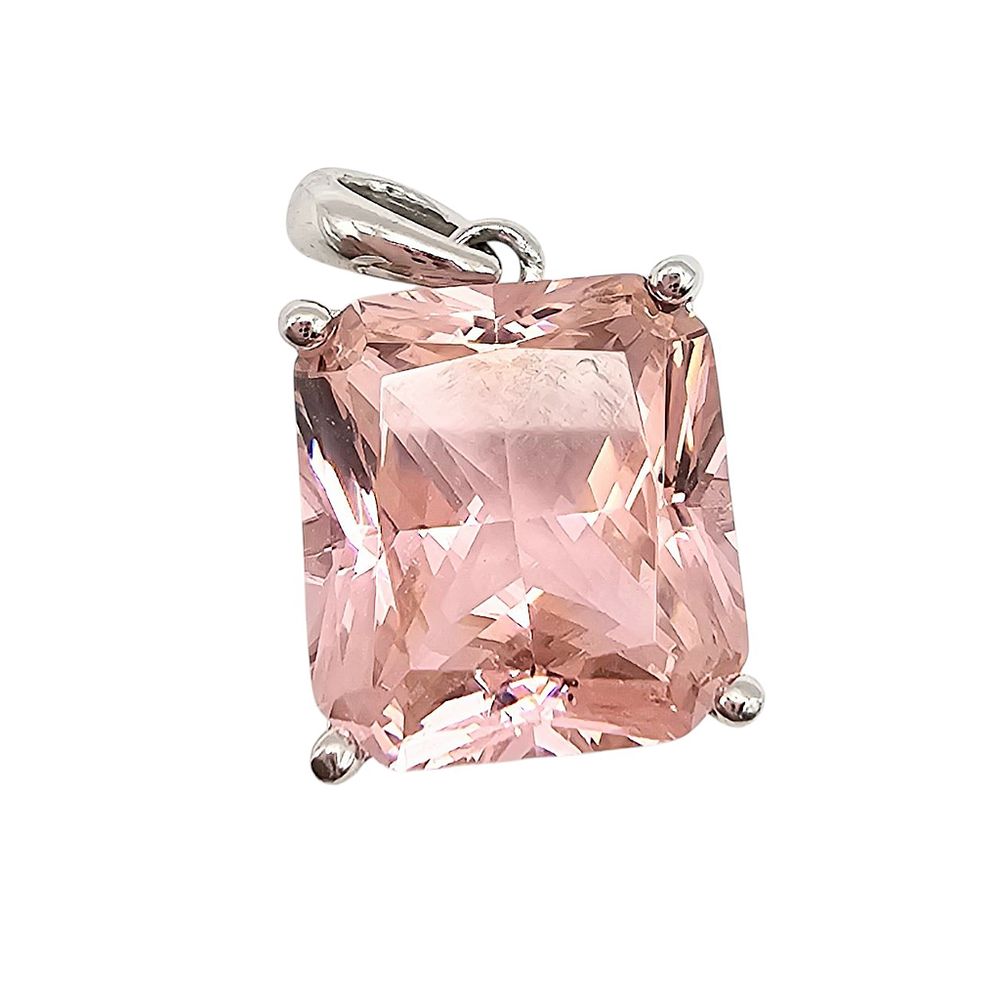 Lot 278: S Rhinestone Sterling Silver Pendant 4.2 G