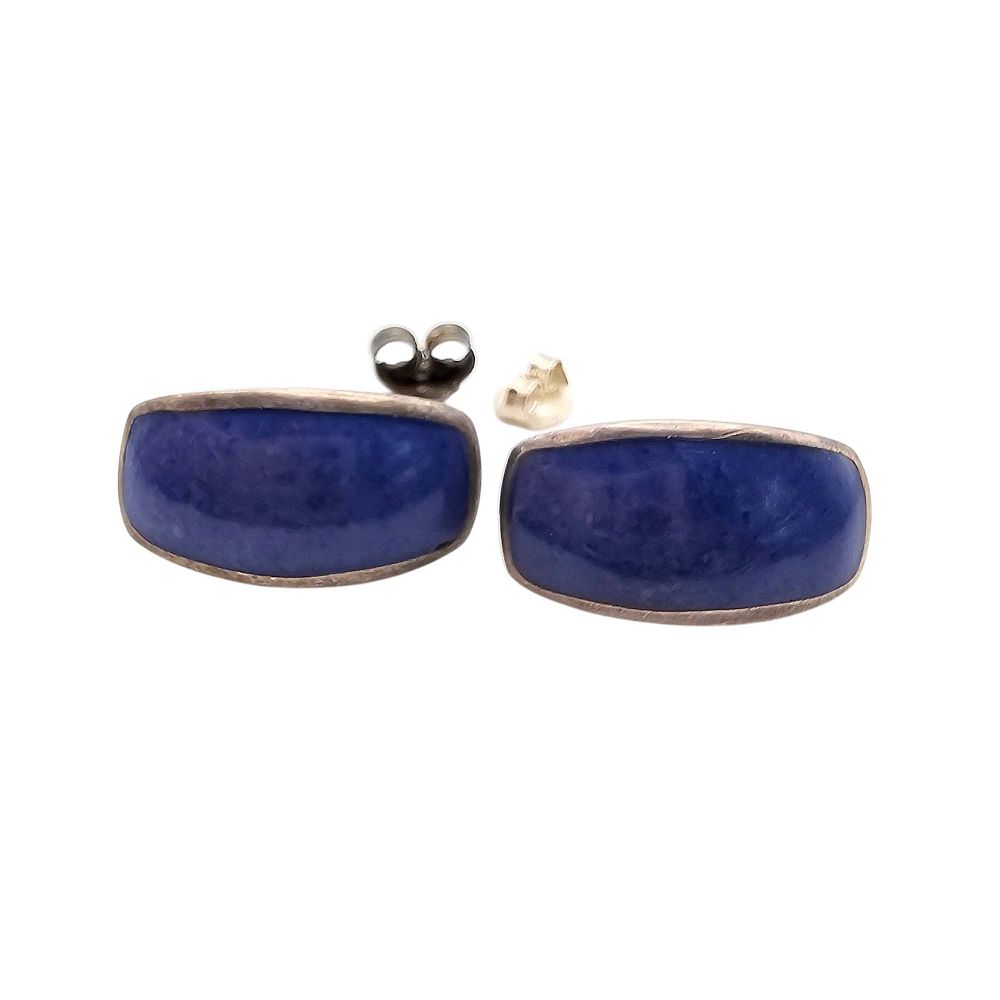Lot 282: M Sodalite Sterling Silver Earrings 4.6 G