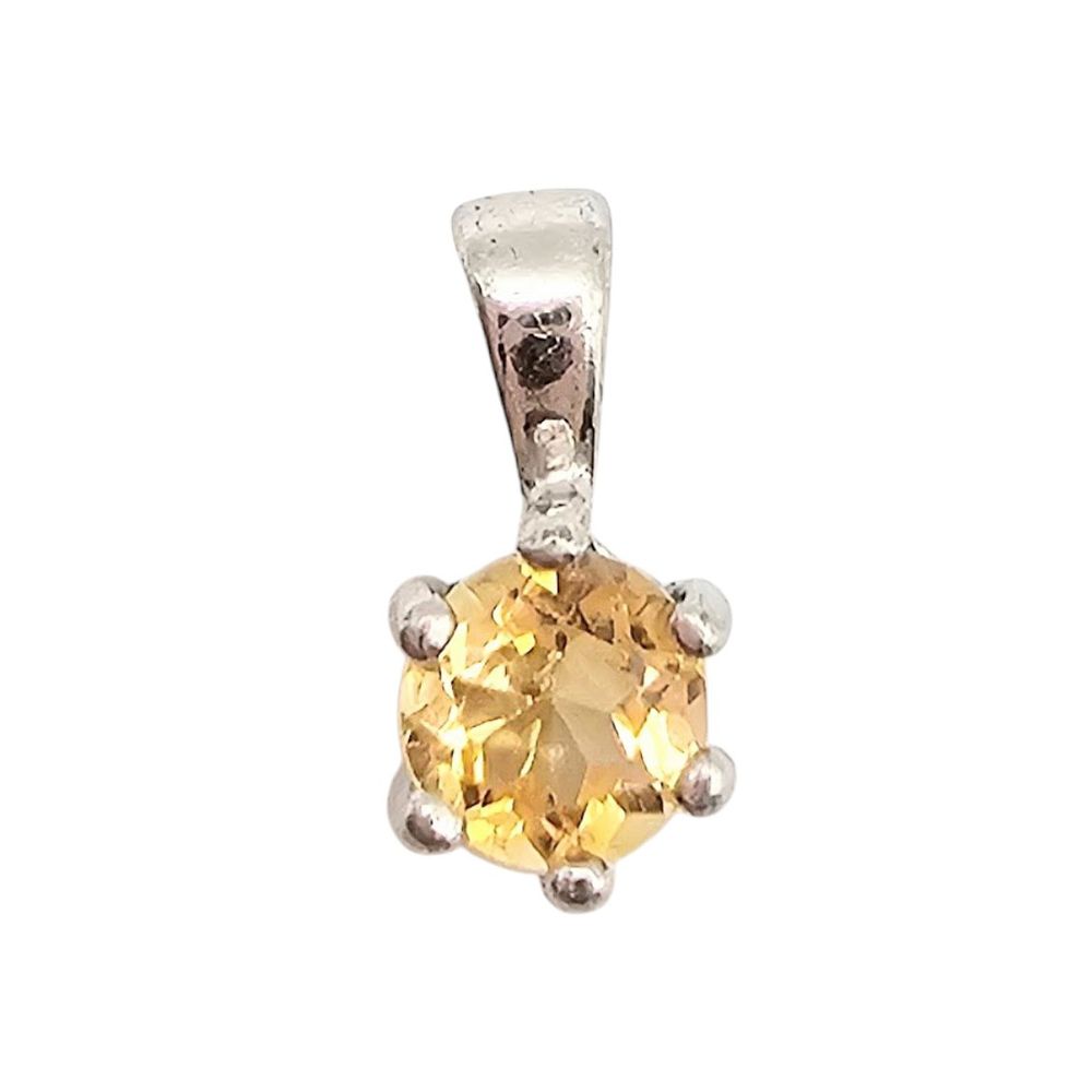 Lot 358: RJ Citrine Sterling Silver Pendant 0.6 G