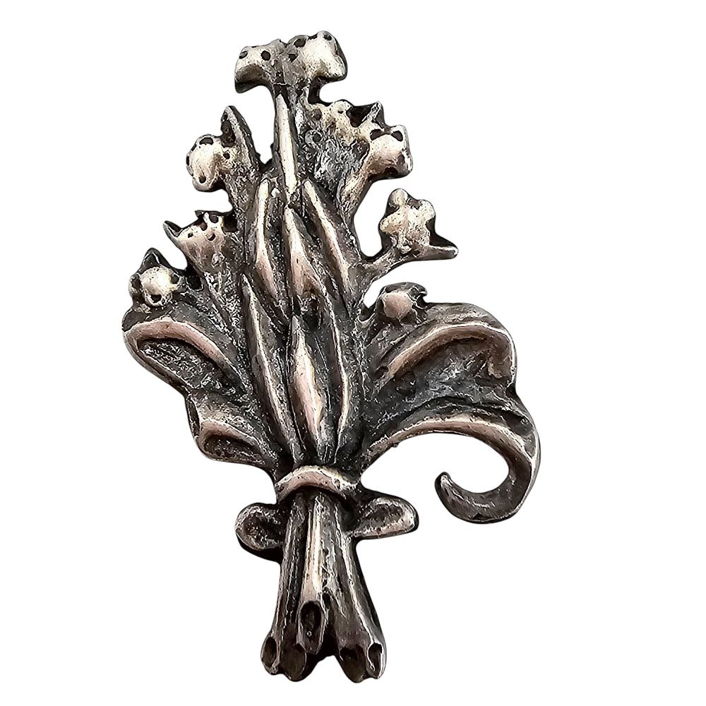 Lot 393: Vintage Sterling Silver Floral Brooch 4.4 G
