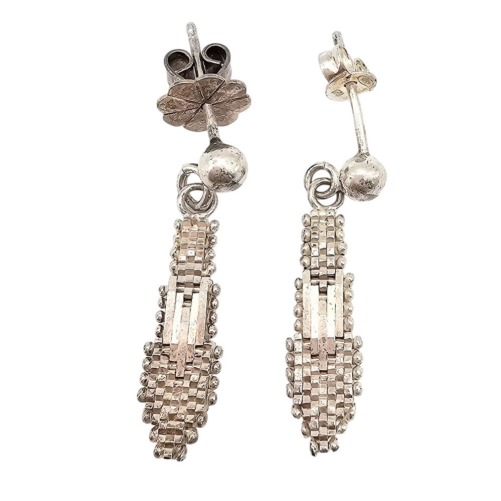 Lot 411: Sterling Silver Drop Dangle Earrings 3 G