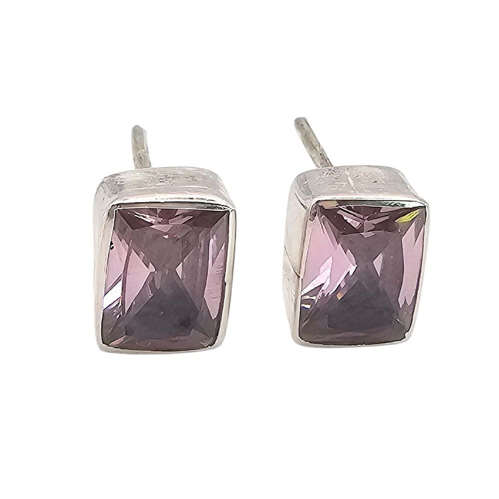 Lot 432: Gemstone Sterling Silver Earrings 2.2 G