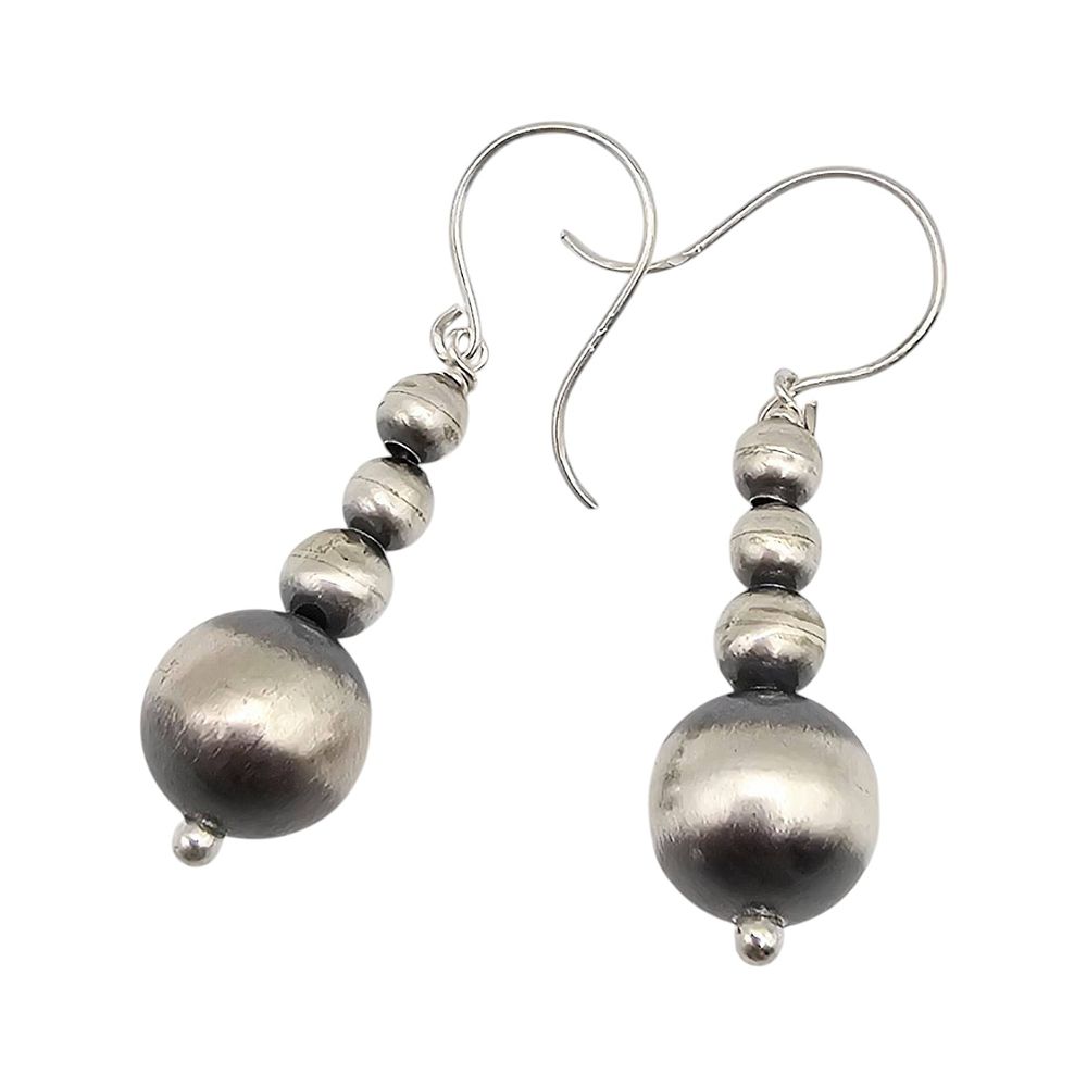 Lot 181: Navajo Amanda Larry Sterling Silver Earrings