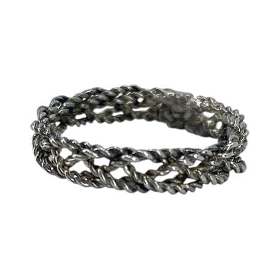 Sterling Braided Rope Ring 2g sz 7.25