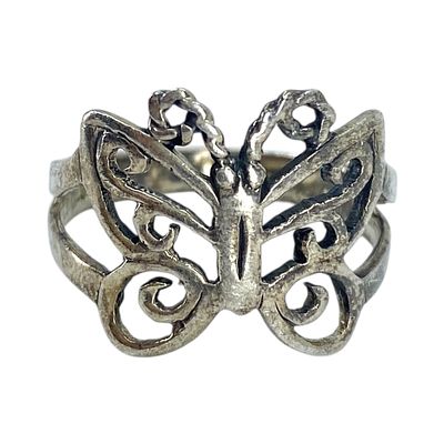 Sterling Butterfly Ring 3g sz 7.25
