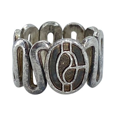 Sterling Silver Abstract Crown Ring 5g sz 3