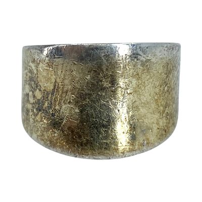 Sterling Wide Band Minimalist Ring 6g sz 6.5