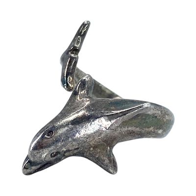Sterling Adjustable Bypass Dolphin Ring 7.3g sz 9.5